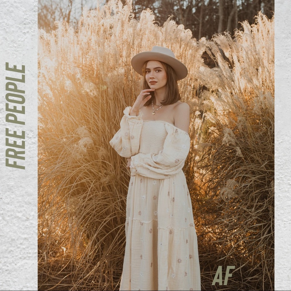 FREE PEOPLE DAHLIA EMBROIDERED MAXI DRESS LEMON CHIFFON SP NEW